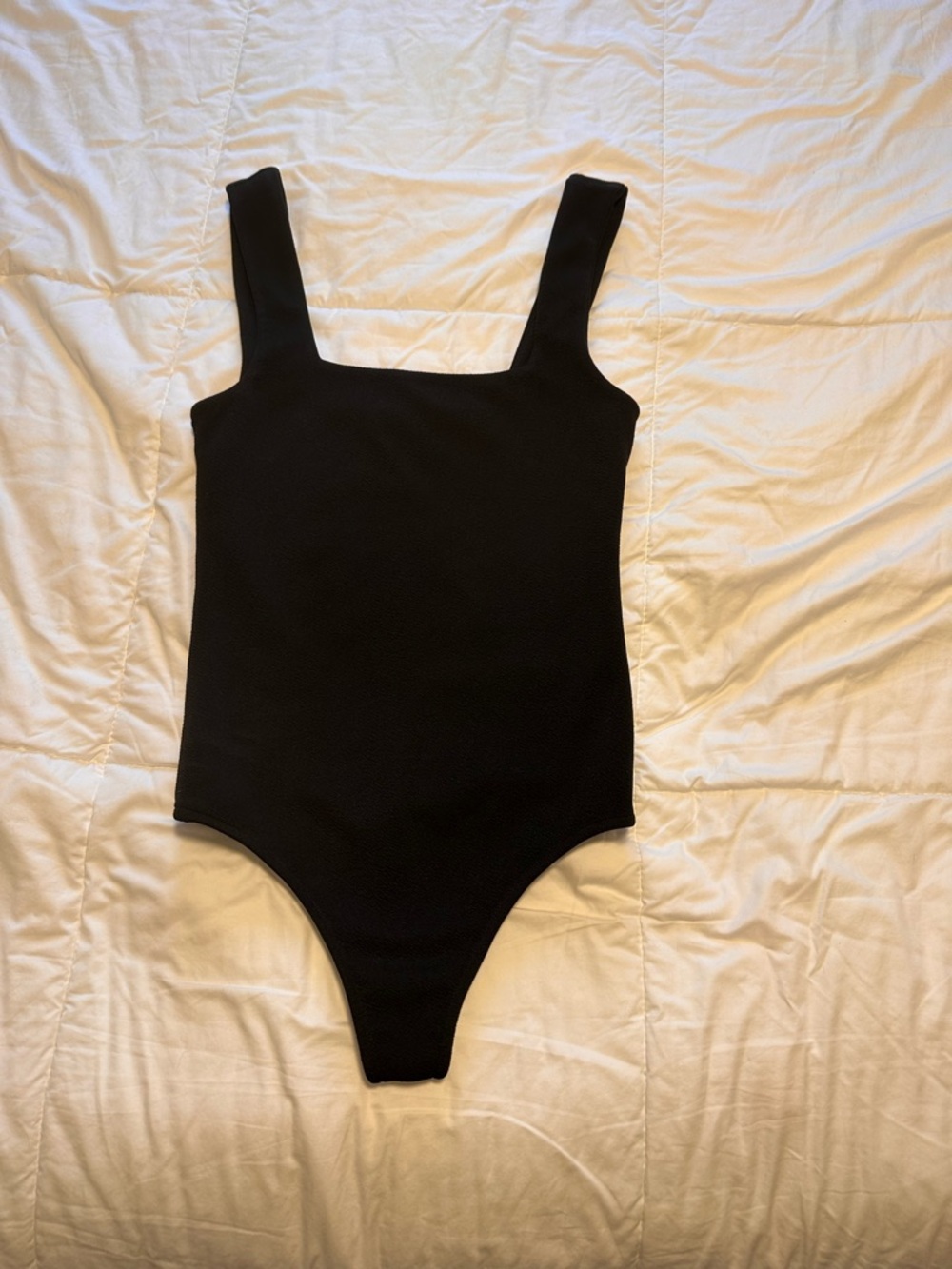 Show Me Your MuMu Black Textured Bodysuit